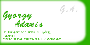 gyorgy adamis business card